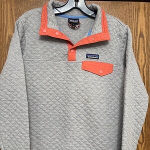 Patagonia Women's S Gray Cotton Quilt Snap-T Pullover